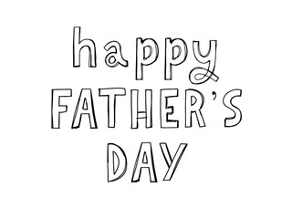 Poster - Happy fathers day. Lettering. Holiday calligraphy text