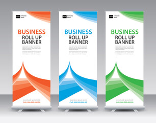business roll up banner design, roll up banner template, sale banner stand or flag design layout, st