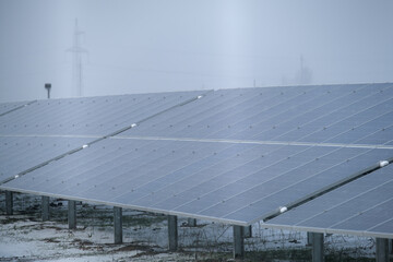 the solar panel on north. renewable, green energy become very important on earth energy supply.