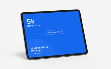 Wall Mural - floating tablet mockup | fully editable file, replaceable screen, separated shadow and background