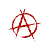 Anarchy. Letter A in the circle. A symbol of chaos and rebellion.