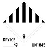 Fototapeta Dinusie - class 9 dot label, security dry ice