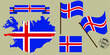 country flag and map island.