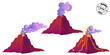 Volcano mountain set