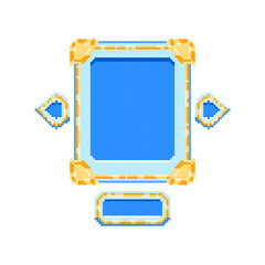 Wall Mural - game ui golden diamond board with pixel style