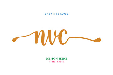 NVC lettering logo is simple, easy to understand and authoritative