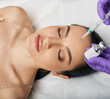 © Peakstock - PRX-T33 peeling. PRX-T33 biorevitalization peel for woman's face at a beauty clinic. Surgery-free facial rejuvenation