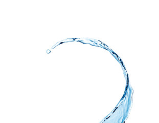 Wall Mural - blue water splash isolated on white background