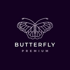 Sticker - butterfly logo vector icon illustration