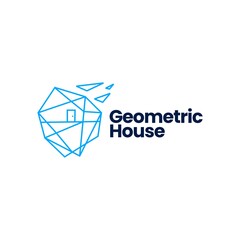 Wall Mural - geometric house home polygonal logo vector icon illustration