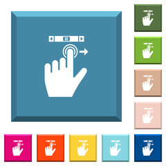 left handed scroll right gesture white icons on edged square buttons