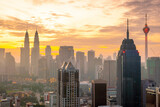 Fototapeta  - View of downtown Kuala Lumpur city skyline