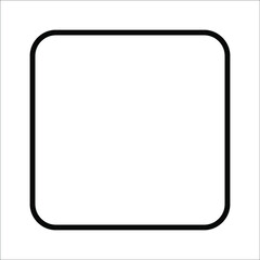 Sticker - rounded square icon vector illustrator isolated on white background EPS 10