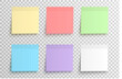 © Yochanan - Realistic sticky notes collection, colored sheets of note paper templates on a transparent background