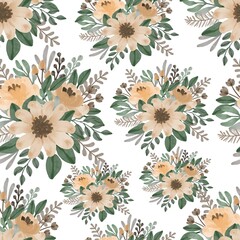 floral seamless pattern for fabric in element gold. floral pattern for decoration. floral pattern in element gold