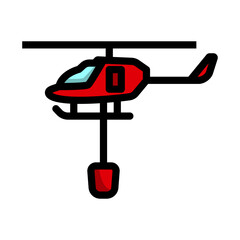 Poster - Fire Service Helicopter Icon