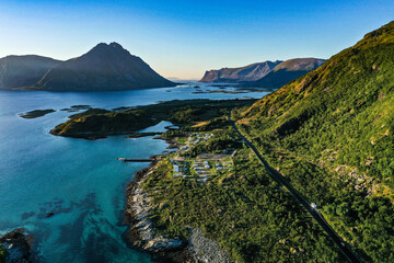 Sticker - Lofoten Coastal road summer 01