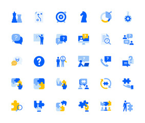 Poster - teamwork icons set for personal and business use. vector illustration icons for graphic and web desi