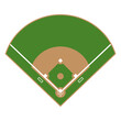 Baseball diamond field top view. Vector flat illustration  ESP10.