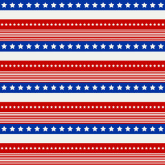 Poster - American flag ornament. Stars and stripes pattern.