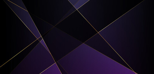 Abstract purple background with gold lines