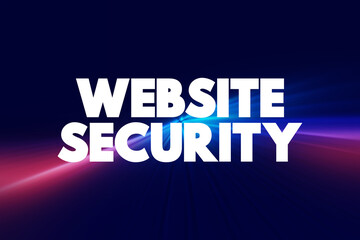 Poster - Website Security text quote, concept background.
