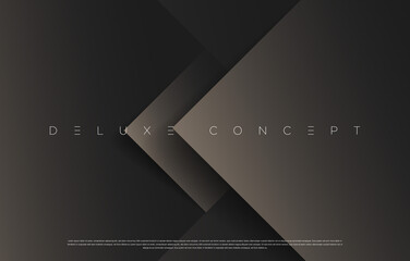 Luxury dark deluxe background design for website, poster, brand identity, brochure, presentation template etc. with futuristic geometric shapes. Vector EPS