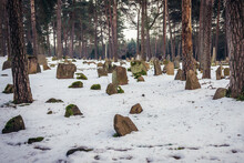 Graves On Muslim Cemetery In Kruszyniany Village, Primarily A Lipka Tatars Settlement In Podlasie Region, Poland