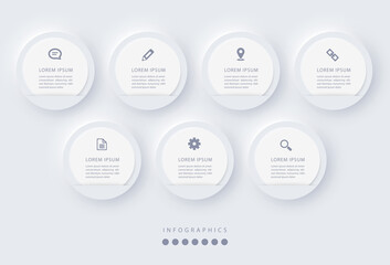 Wall Mural - vector elegant simple refined style infographic design ui template labels and icons