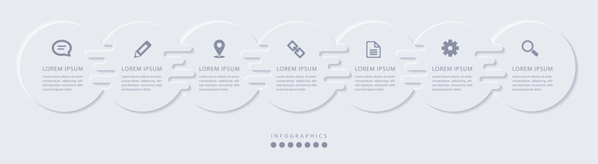 Wall Mural - vector elegant simple refined style infographic design ui template labels and icons