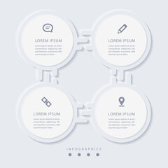 Wall Mural - vector elegant simple refined style infographic design ui template labels and icons