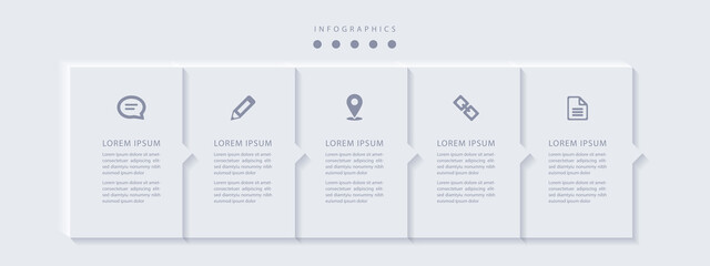 Wall Mural - vector elegant simple refined style infographic design ui template labels and icons
