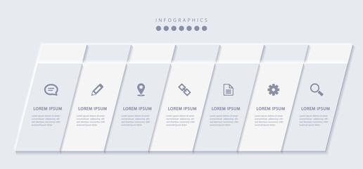 Wall Mural - vector elegant simple refined style infographic design ui template labels and icons