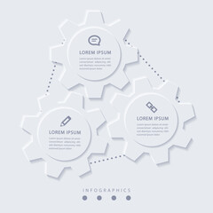 Wall Mural - vector elegant simple refined style infographic design ui template labels and icons