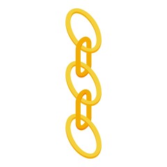 Poster - Chain icon. Isometric of Chain vector icon for web design isolated on white background