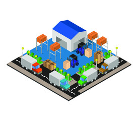 Poster - Isometric warehouse