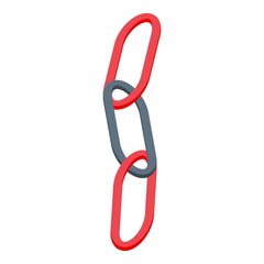 Poster - Internet link chain icon. Isometric of Internet link chain vector icon for web design isolated on white background