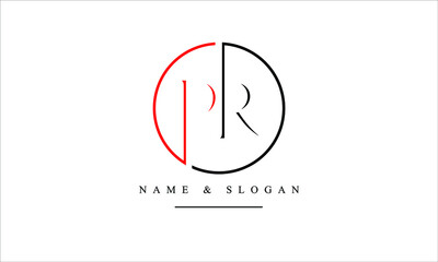 PR, RP, P, R abstract letters logo monogram