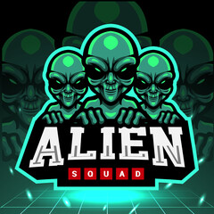 Canvas Print - Alien squad  mascot.  esport logo design