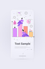 Poster - businesswomen analyzing charts and graphs data analysis process planning company strategy concept
