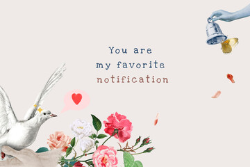 Romantic quote aesthetic social media banner