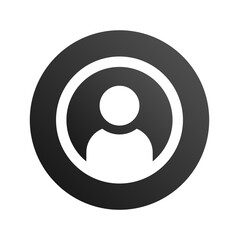 Aufkleber - Account sign in symbol in black color.