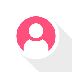 Aufkleber - Account, user, profile, avatar on round shape vector illustration.