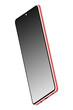 Telefon komórkowy smartfon w czarnym odblaskowym wyświetlaczem pionowo z plik wektorowy 3D.