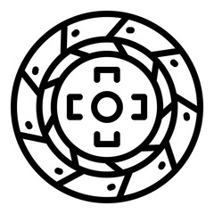Poster - Clutch gearbox icon. Outline Clutch gearbox vector icon for web design isolated on white background