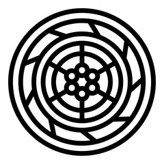 Poster - Service clutch icon. Outline Service clutch vector icon for web design isolated on white background