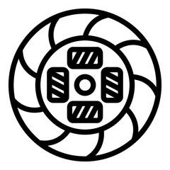 Poster - Car power clutch icon. Outline Car power clutch vector icon for web design isolated on white background