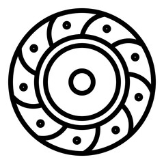 Poster - Friction clutch icon. Outline Friction clutch vector icon for web design isolated on white background