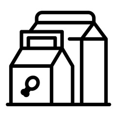 Poster - Food package icon. Outline Food package vector icon for web design isolated on white background