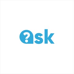 Wall Mural - question ask mark letter logo design